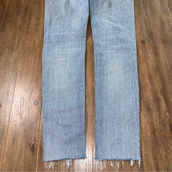 Free People We The Free Stella Hi Rise Slim Straight Jean blue Distressed - Picture 12 of 13